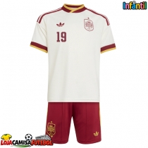 Camisa de Futebol Espanha Lamine Yamal #19 Equipamento Secundário Infantil Mundo 2026 Manga Curta (+ Calças curtas)